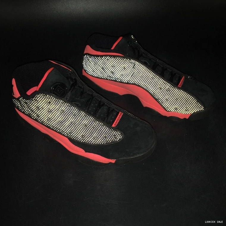 Rep AT3102-006 Red  Black Clot Jordan Low Retro 13  0514